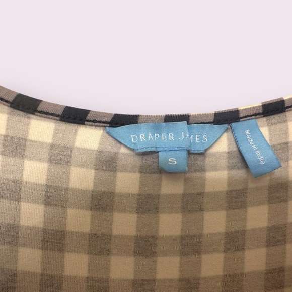 EUC Draper James Gingham Plaid Navy Dress - Picture 3 of 4